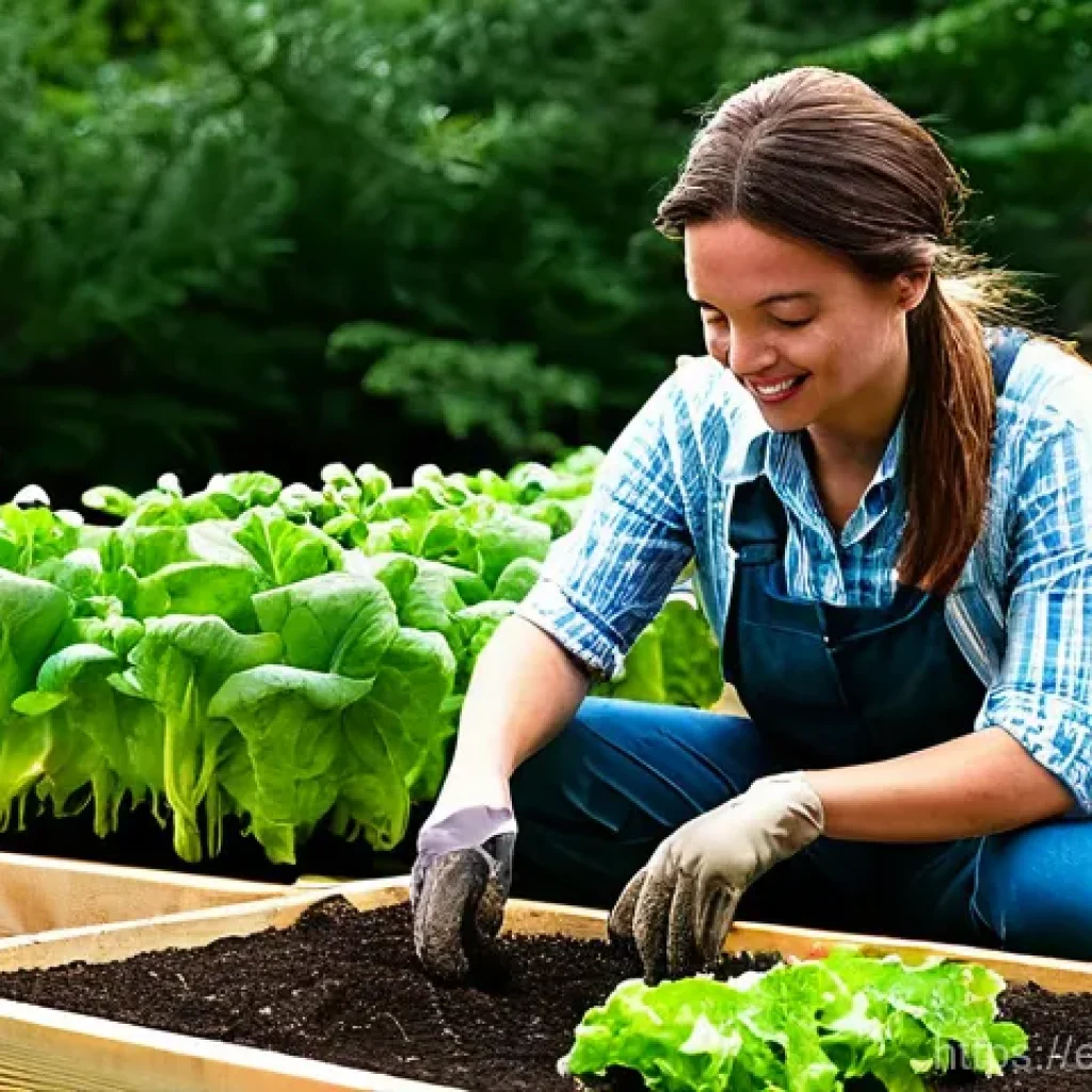 토양 건강 유지 - **"The Gardener's Soil Discovery"**: A bright, natural light photograph showcasing a cheerful woman ...