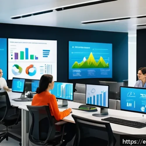 환경 지속가능성 평가 - A detailed, realistic office scene showcasing a diverse team of professionals analyzing environmenta...